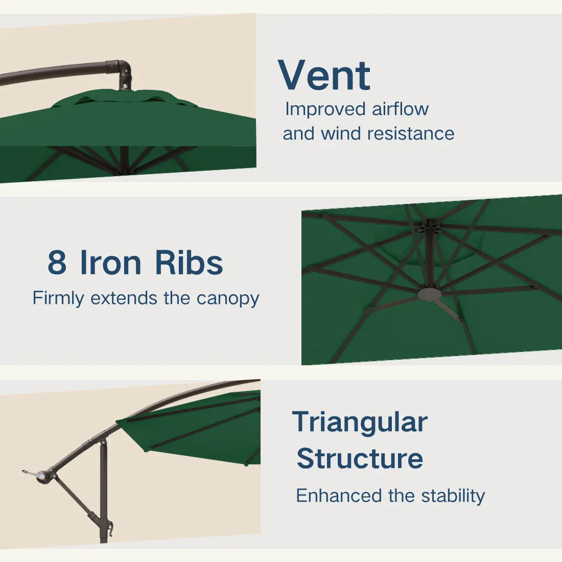 patio kingdom Offset Hanging Umbrella