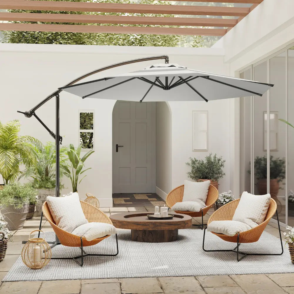 patio kingdom Offset Hanging Umbrella