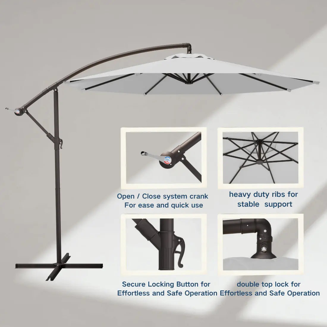 patio kingdom Offset Hanging Umbrella