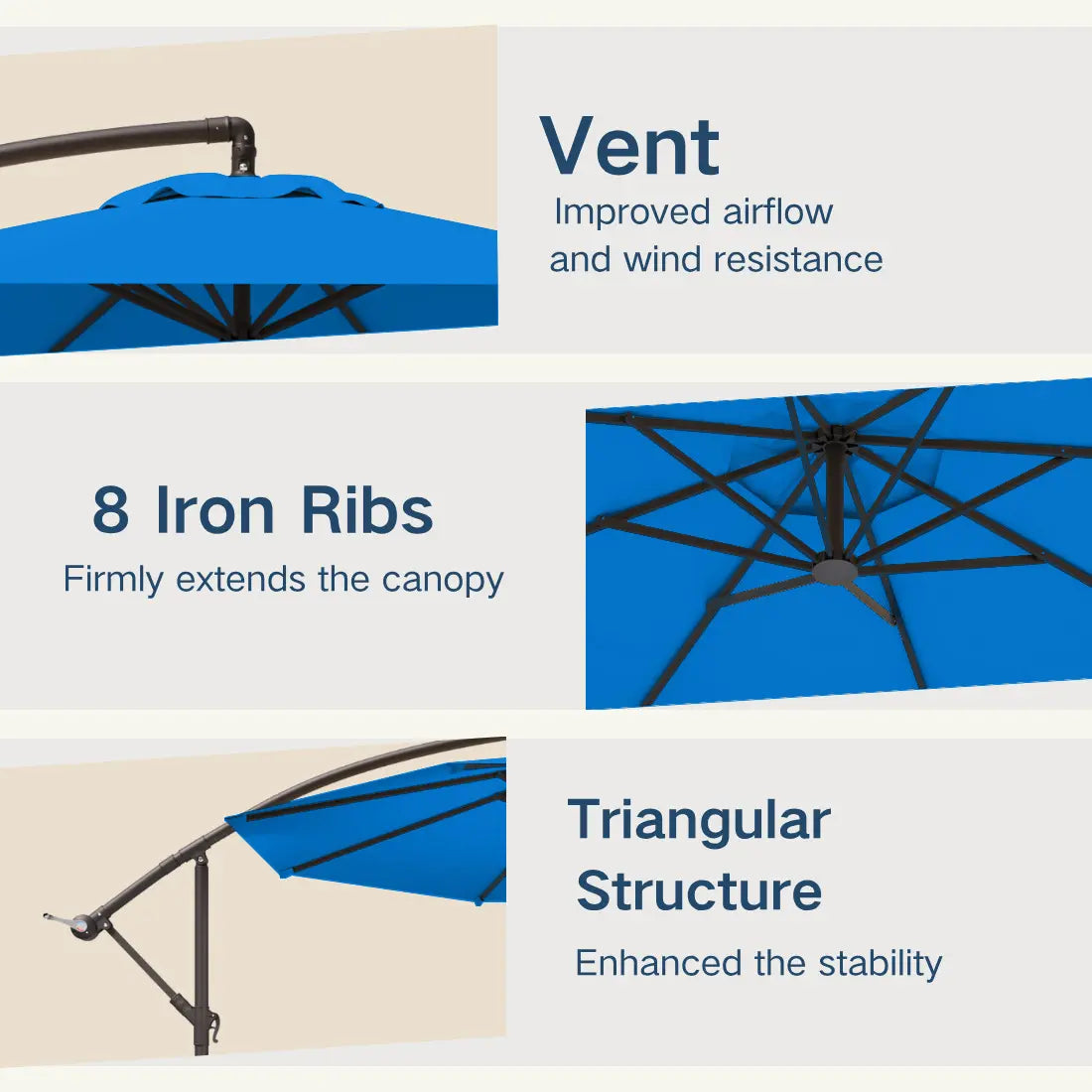 patio kingdom Offset Hanging Umbrella