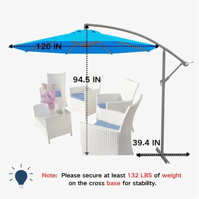 patio kingdom Offset Hanging Umbrella
