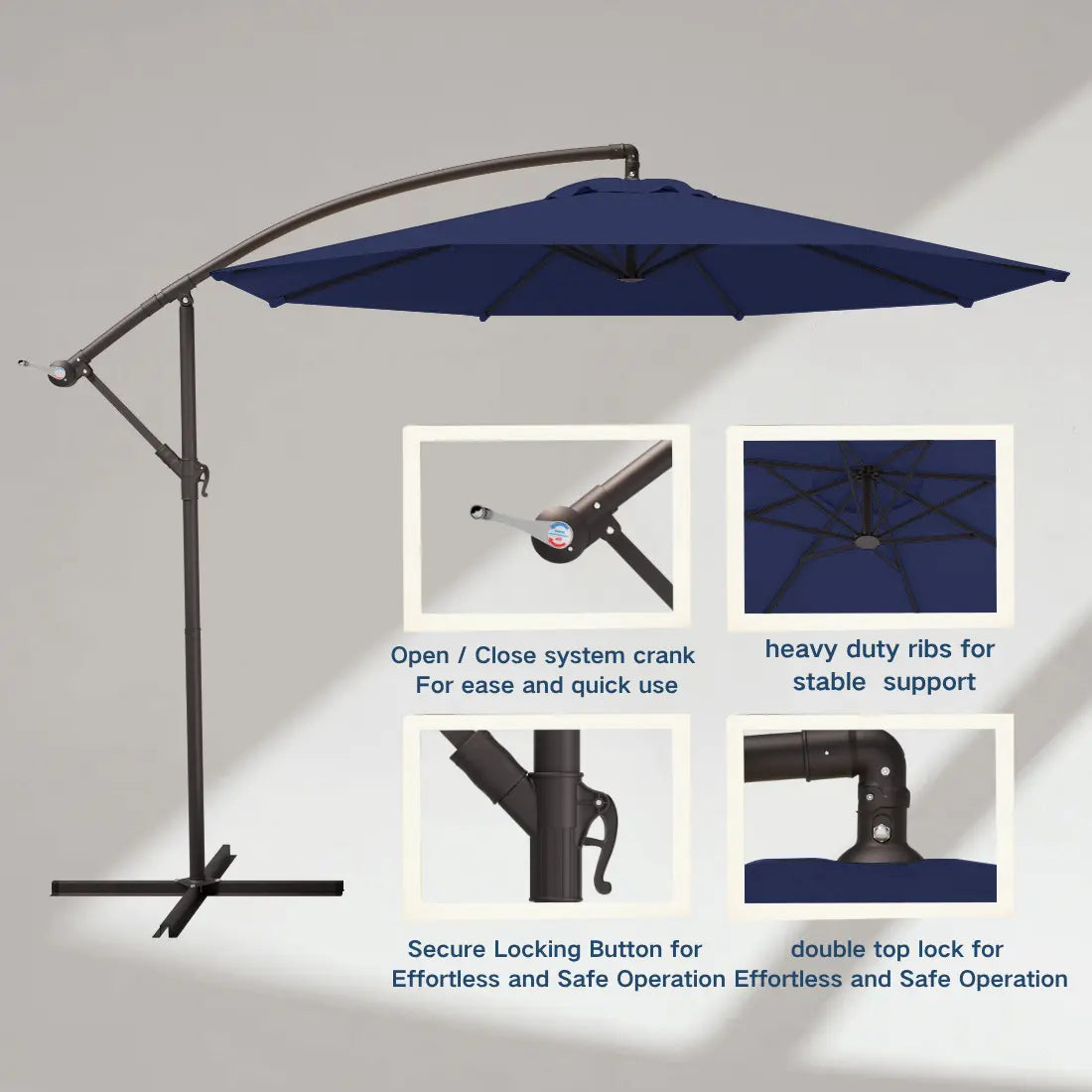 patio kingdom Offset Hanging Umbrella