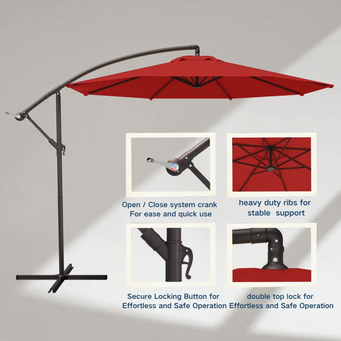 patio kingdom Offset Hanging Umbrella