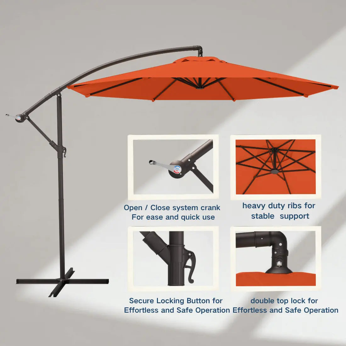 patio kingdom Offset Hanging Umbrella