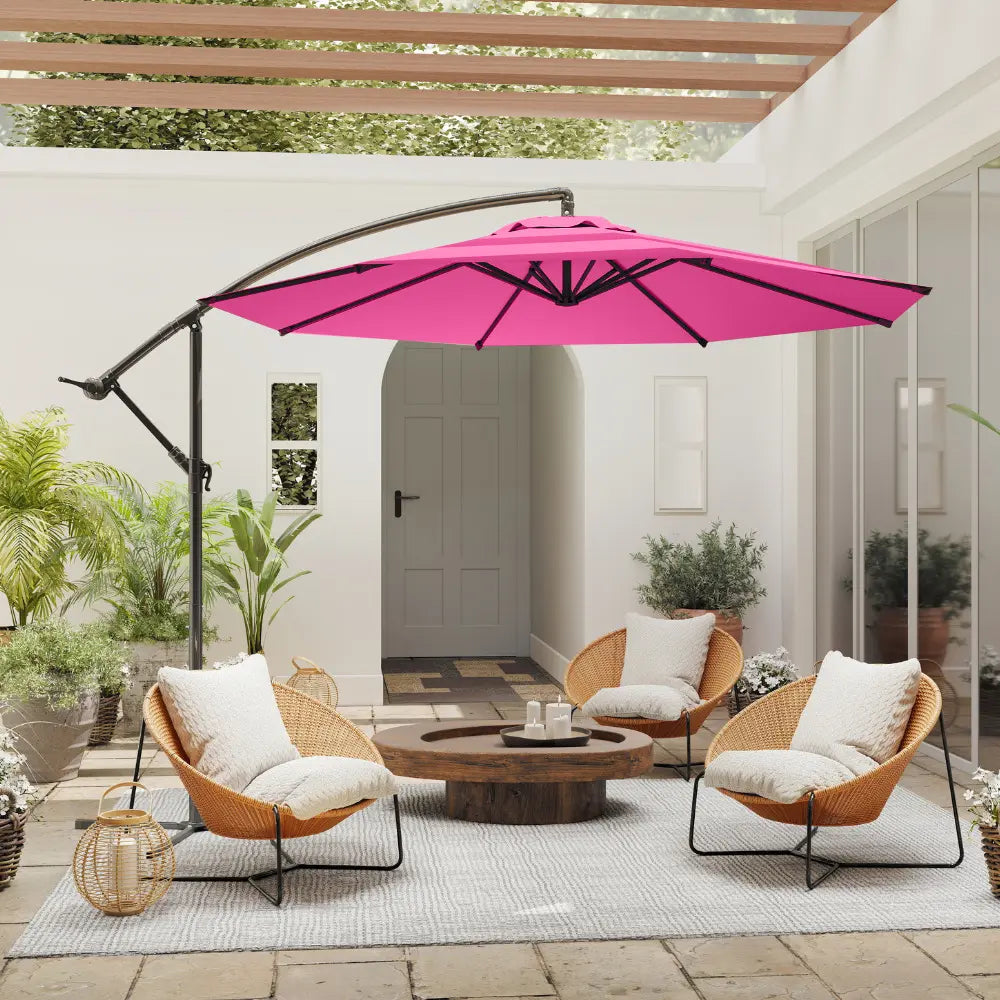 patio kingdom Offset Hanging Umbrella