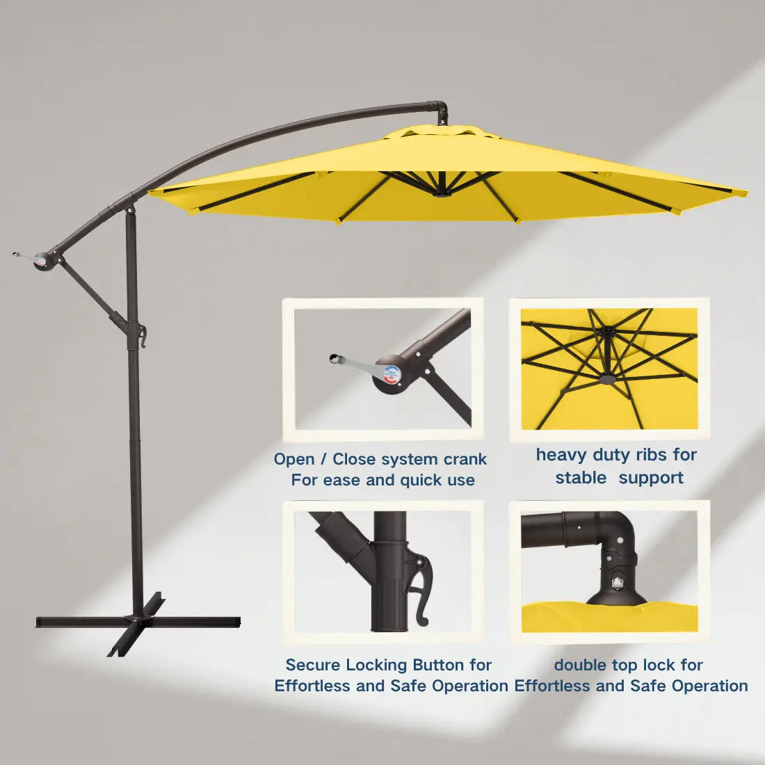 patio kingdom Offset Hanging Umbrella
