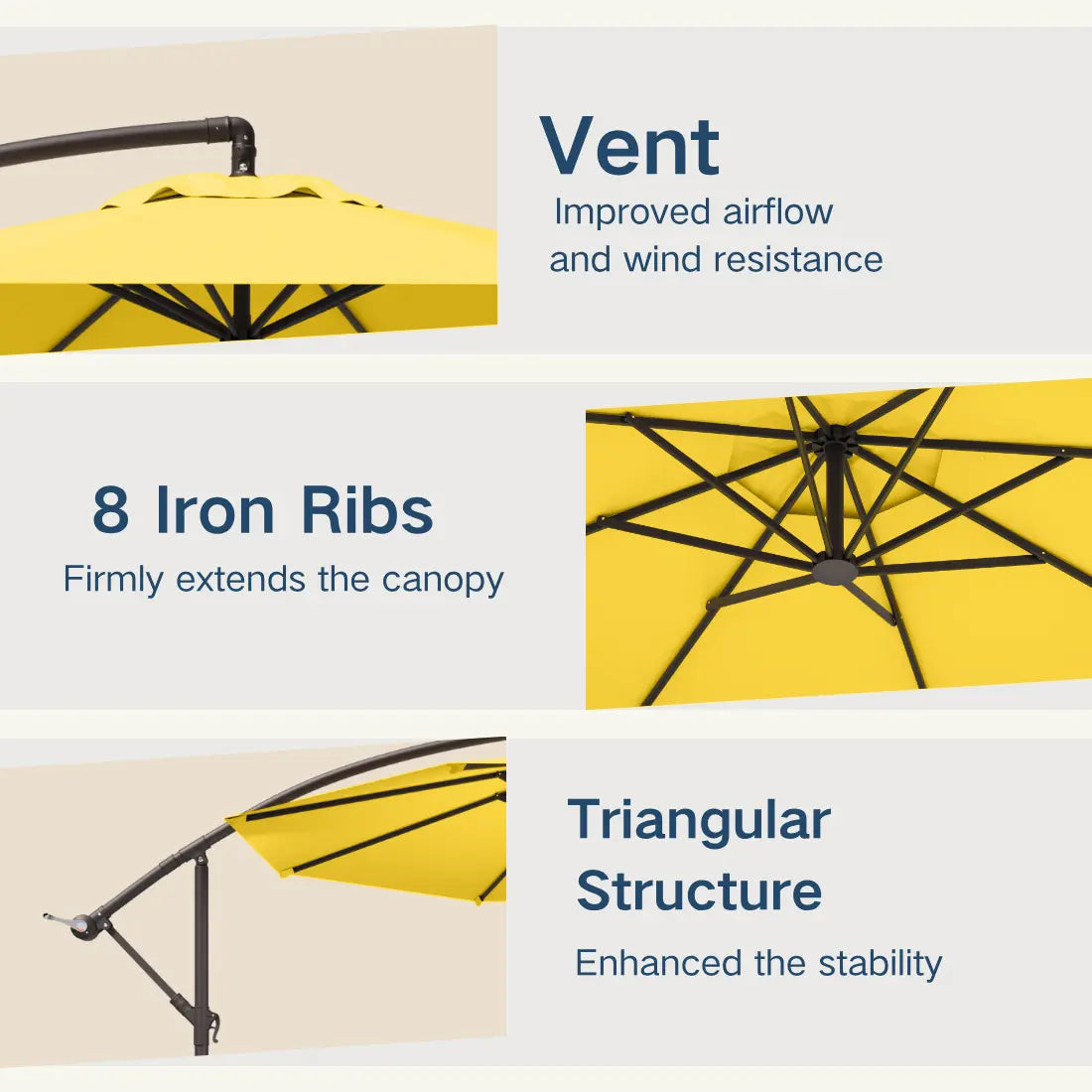 patio kingdom Offset Hanging Umbrella