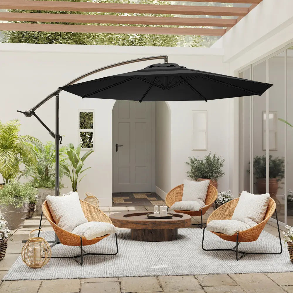 patio kingdom Offset Hanging Umbrella
