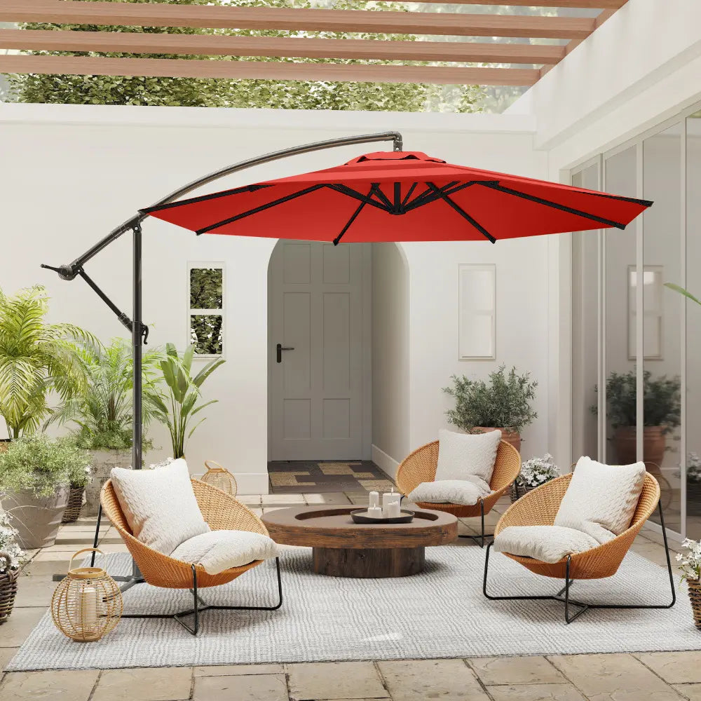 patio kingdom Offset Hanging Umbrella