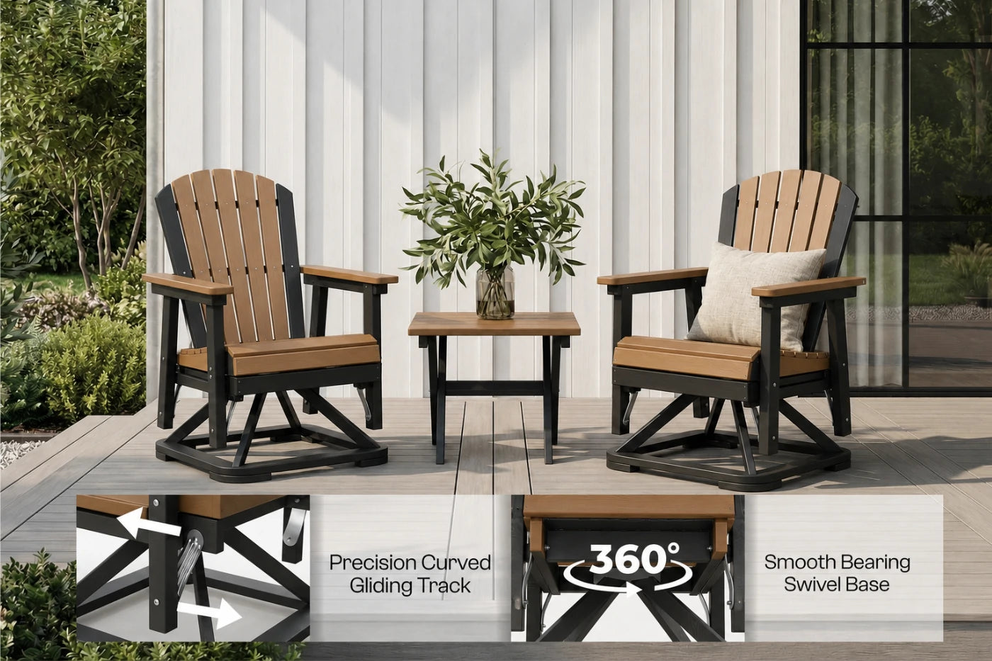 Perli™ Adirondack Swivel Glider Chair