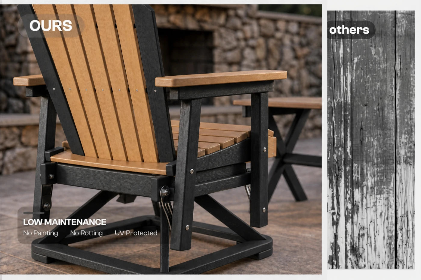 Perli™ Adirondack Swivel Glider Chair
