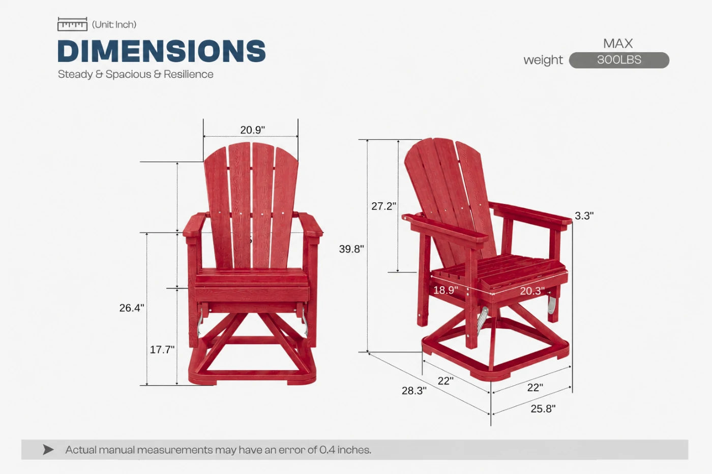 Perli™ Adirondack Swivel Glider Chair