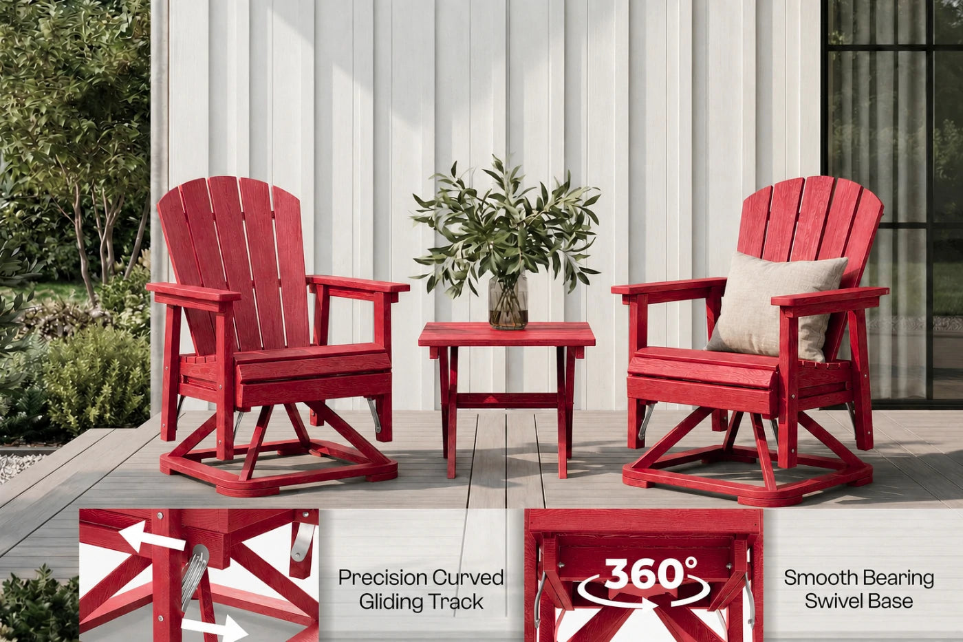 Perli™ Adirondack Swivel Glider Chair