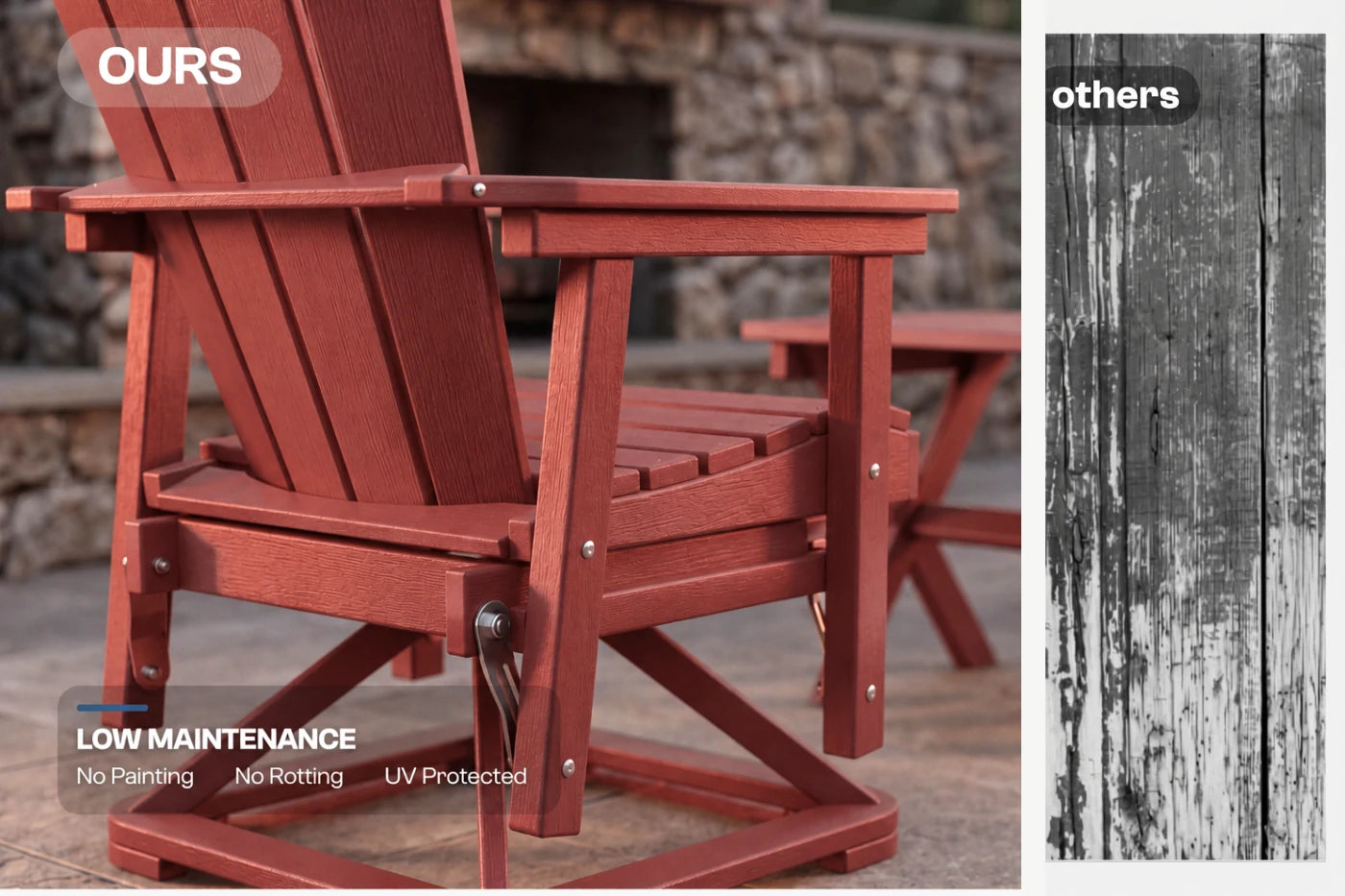 Perli™ Adirondack Swivel Glider Chair