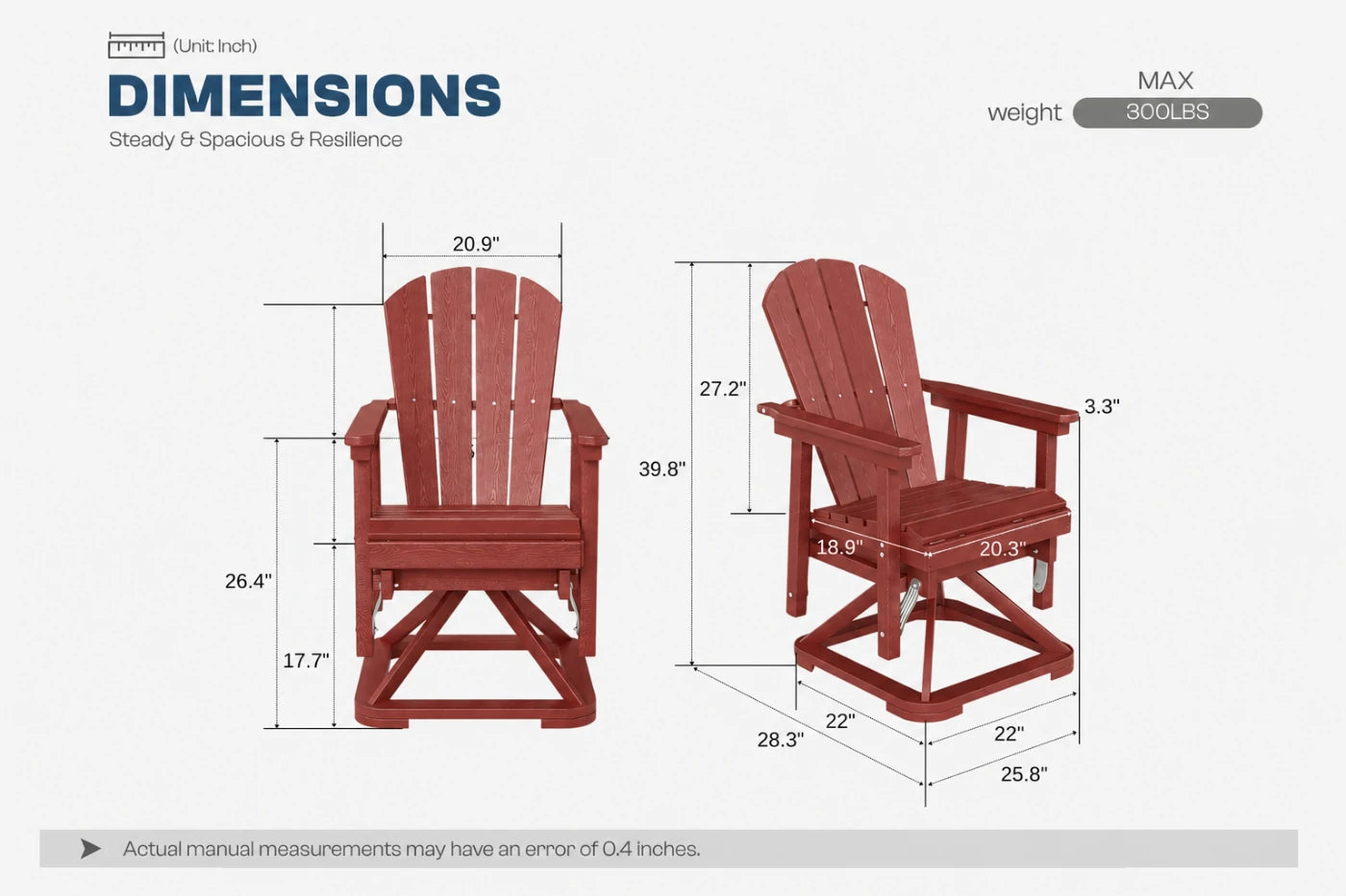 Perli™ Adirondack Swivel Glider Chair