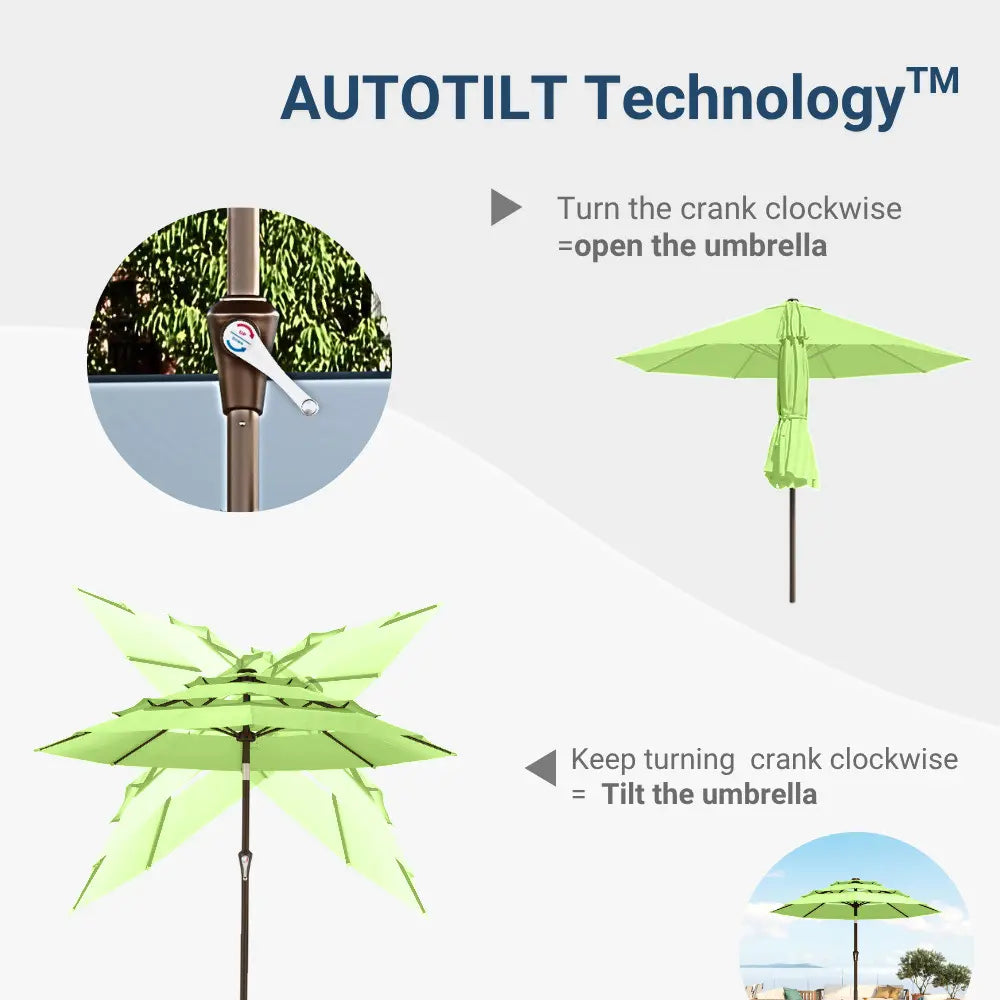 patio kingdom autotilt patio umbrella