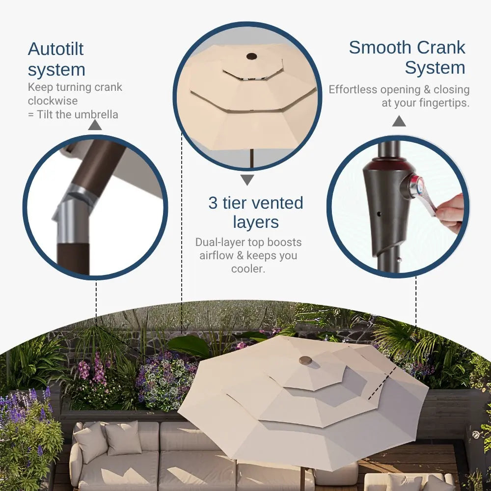 patio kingdom autotilt patio umbrella