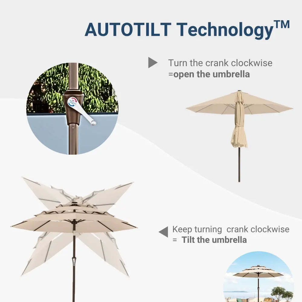 patio kingdom autotilt patio umbrella