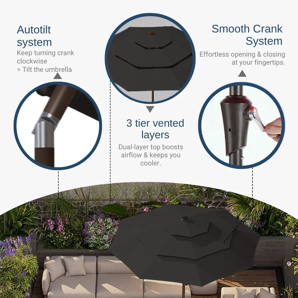 patio kingdom autotilt patio umbrella