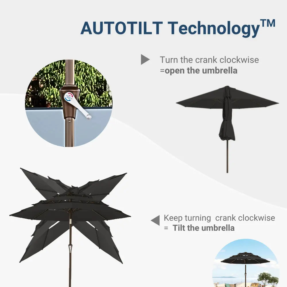 patio kingdom autotilt patio umbrella