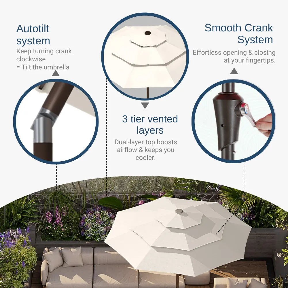 patio kingdom autotilt patio umbrella