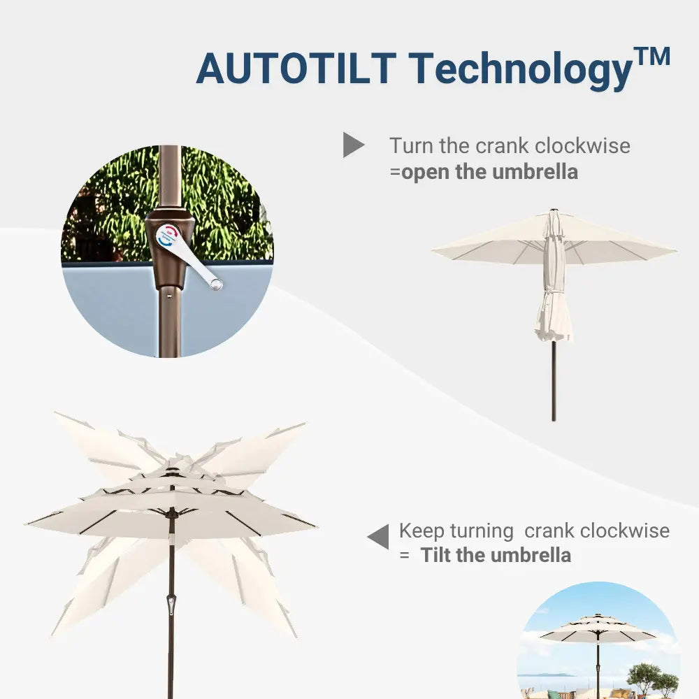 patio kingdom autotilt patio umbrella