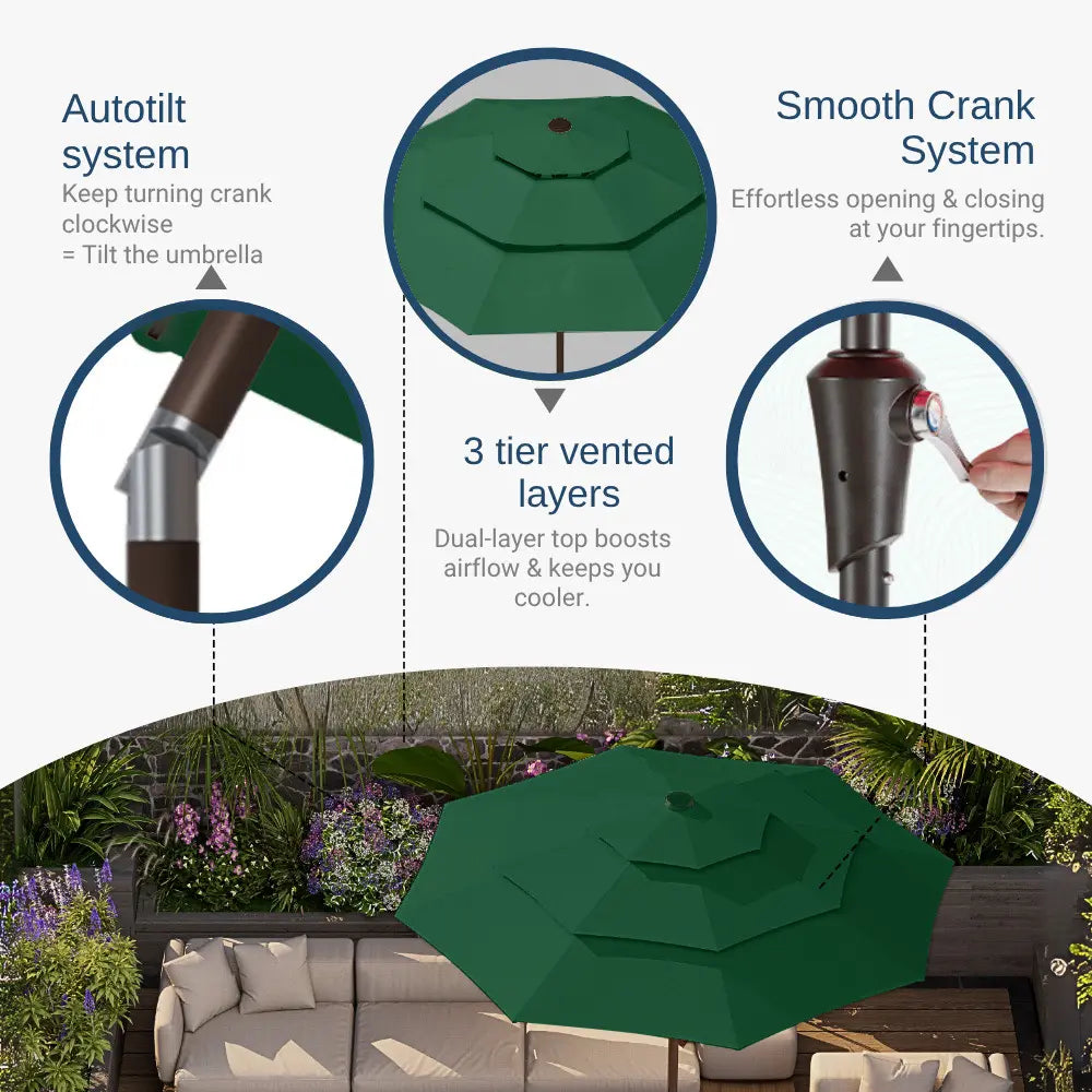 patio kingdom autotilt patio umbrella