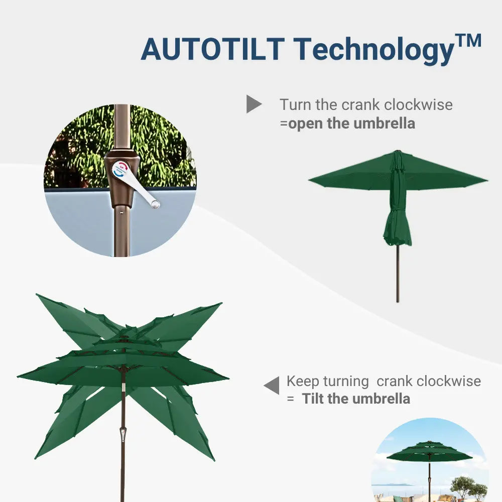 patio kingdom autotilt patio umbrella