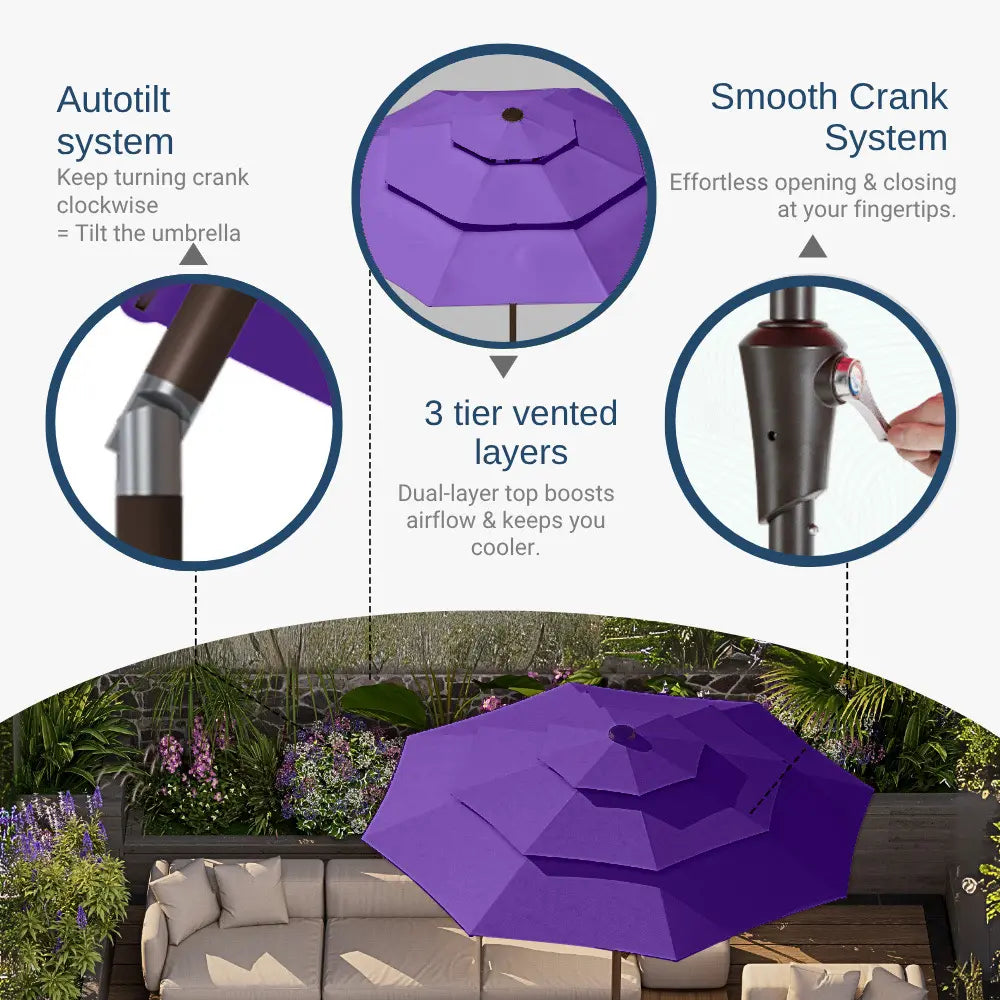 patio kingdom autotilt patio umbrella