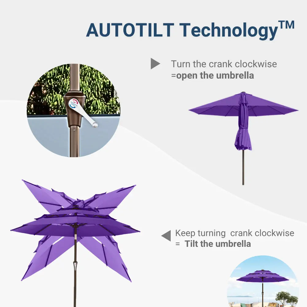 patio kingdom autotilt patio umbrella