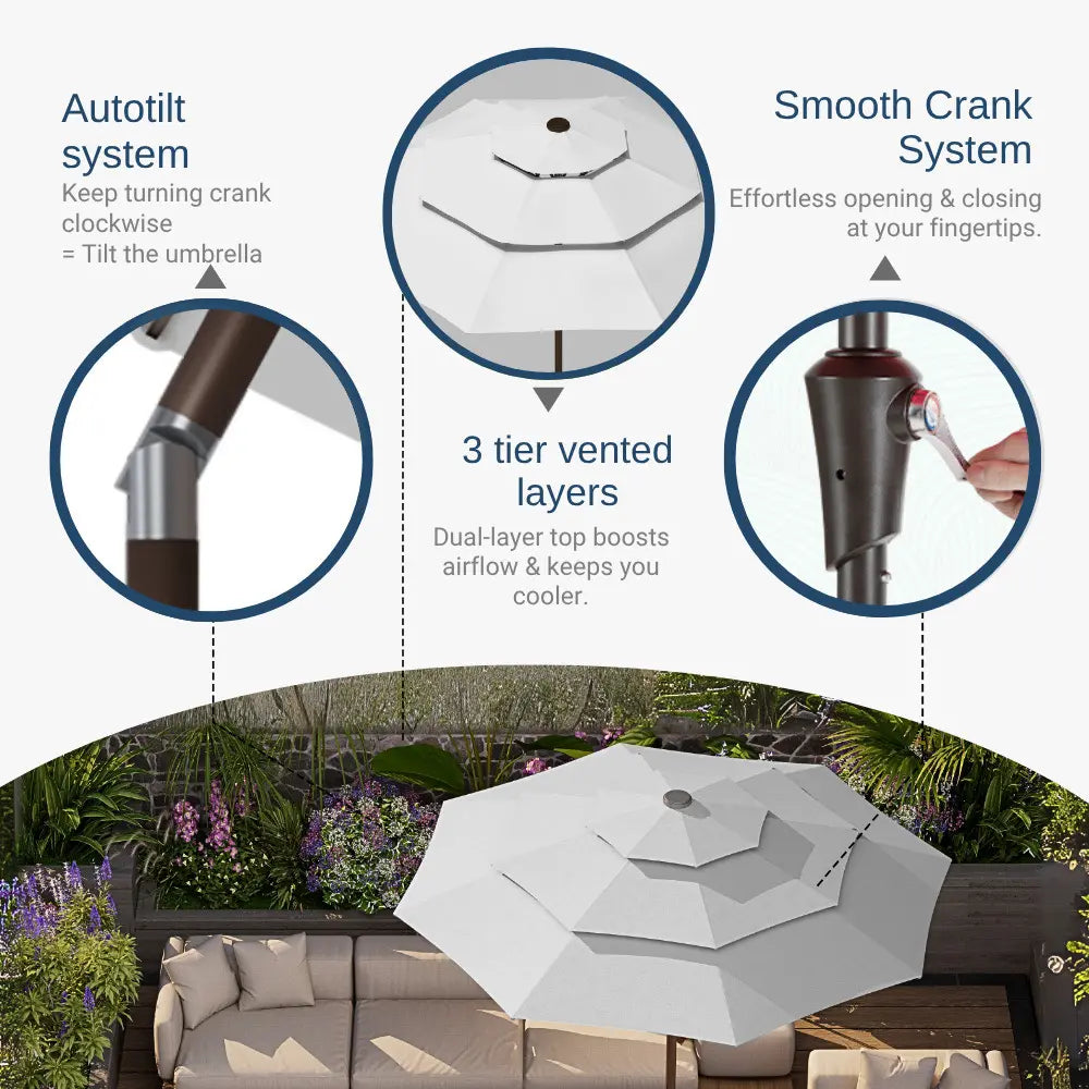 patio kingdom autotilt patio umbrella