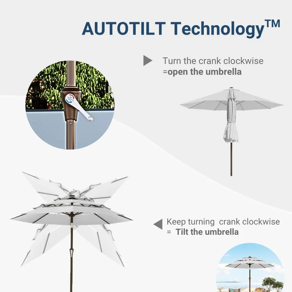 patio kingdom autotilt patio umbrella