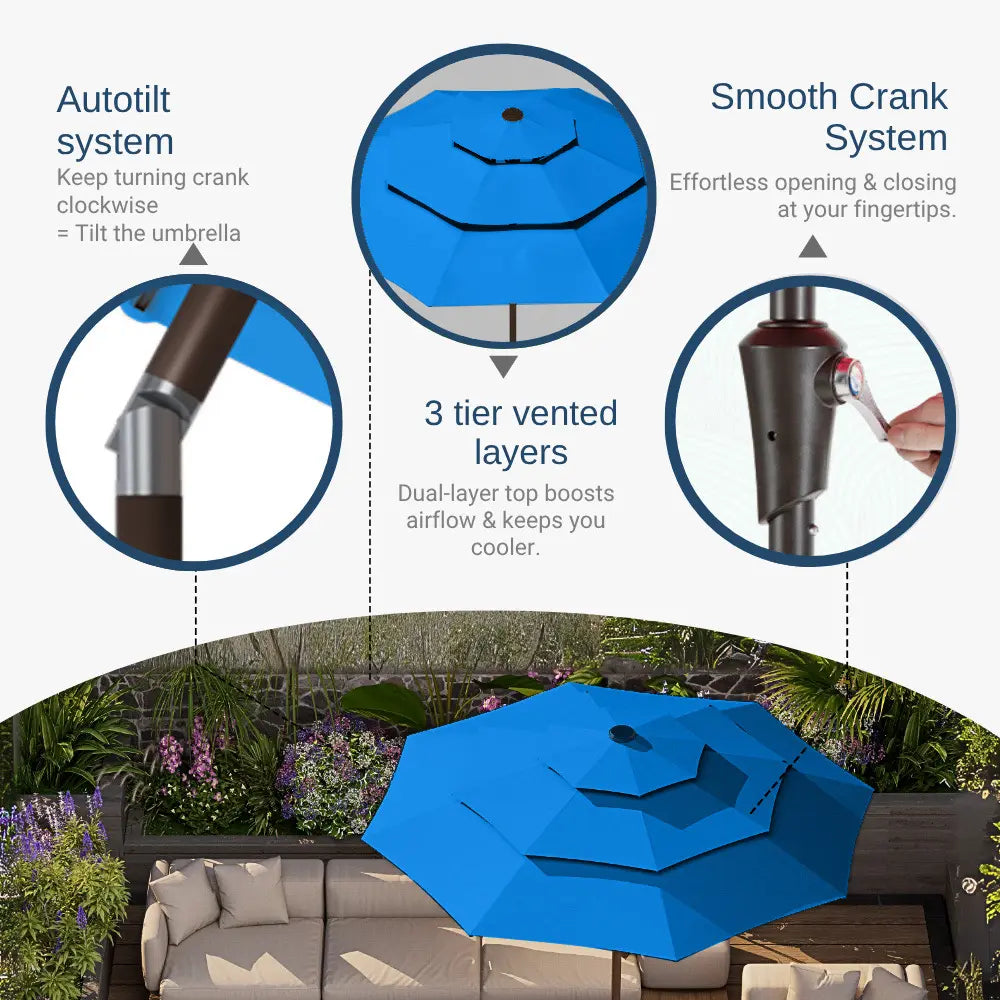 patio kingdom autotilt patio umbrella