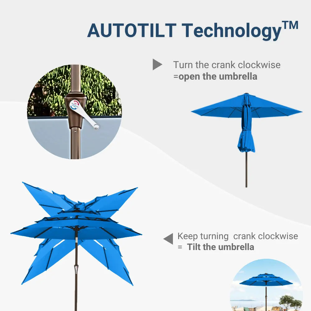 patio kingdom autotilt patio umbrella