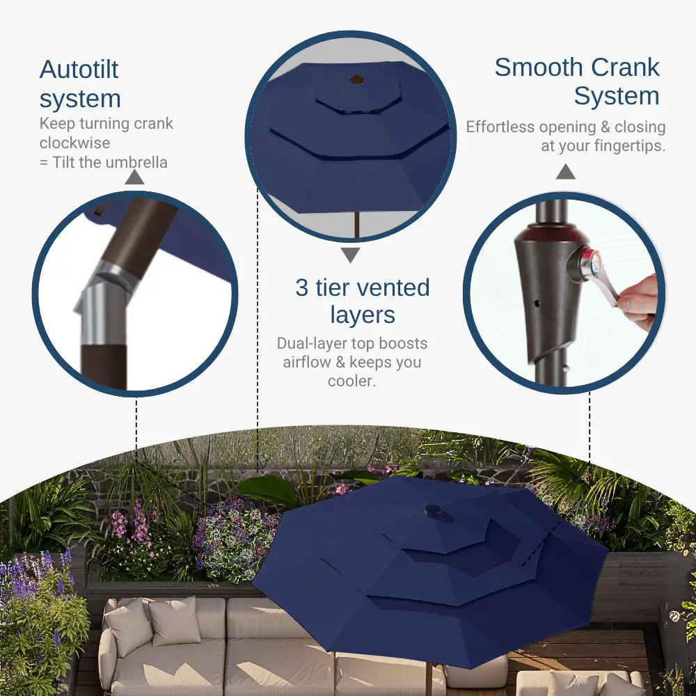 patio kingdom autotilt patio umbrella