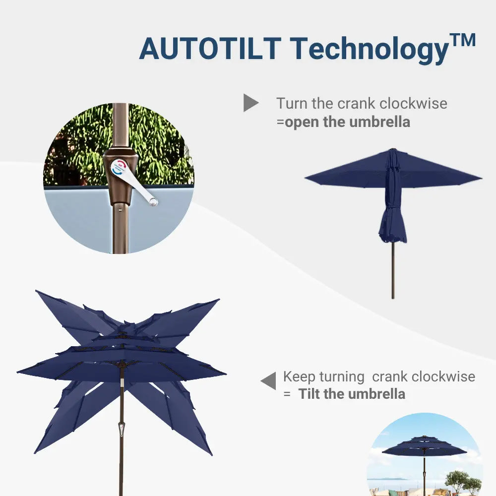 patio kingdom autotilt patio umbrella