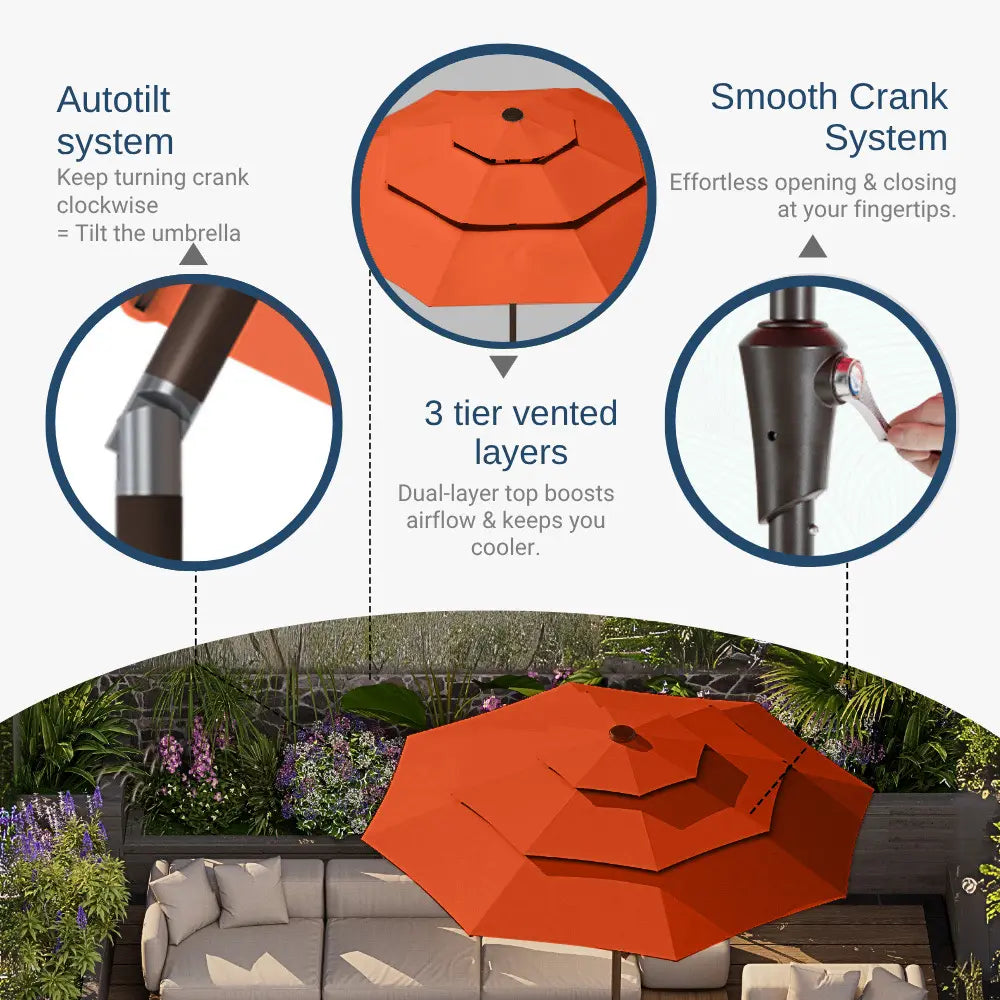 patio kingdom autotilt patio umbrella