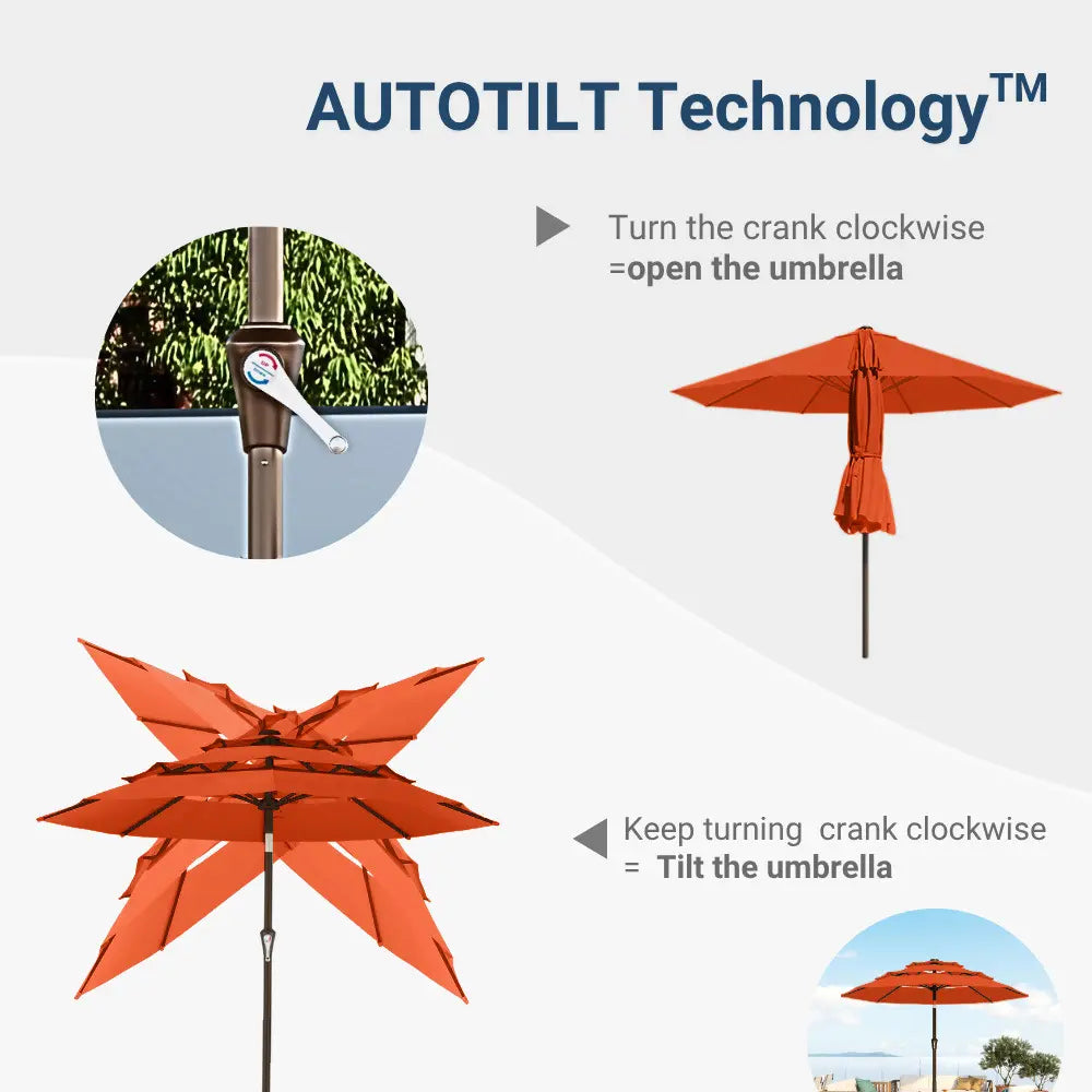 patio kingdom autotilt patio umbrella