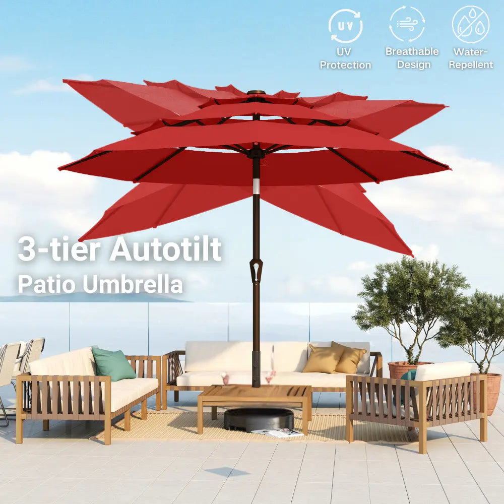 patio kingdom autotilt patio umbrella