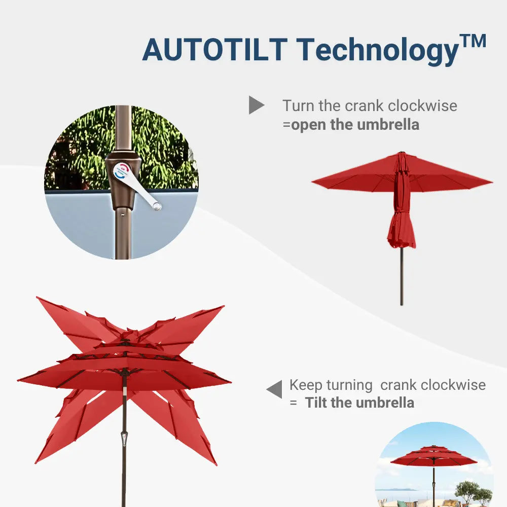 patio kingdom autotilt patio umbrella