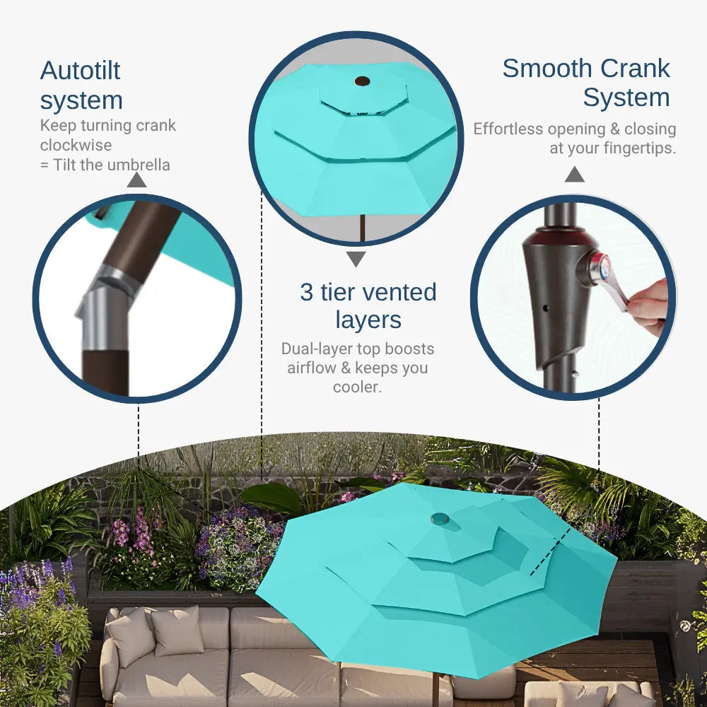 patio kingdom autotilt patio umbrella