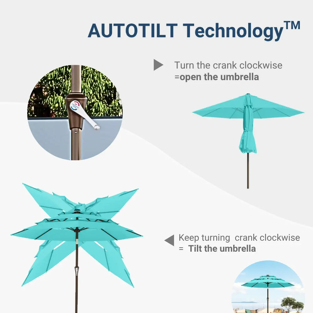 patio kingdom autotilt patio umbrella