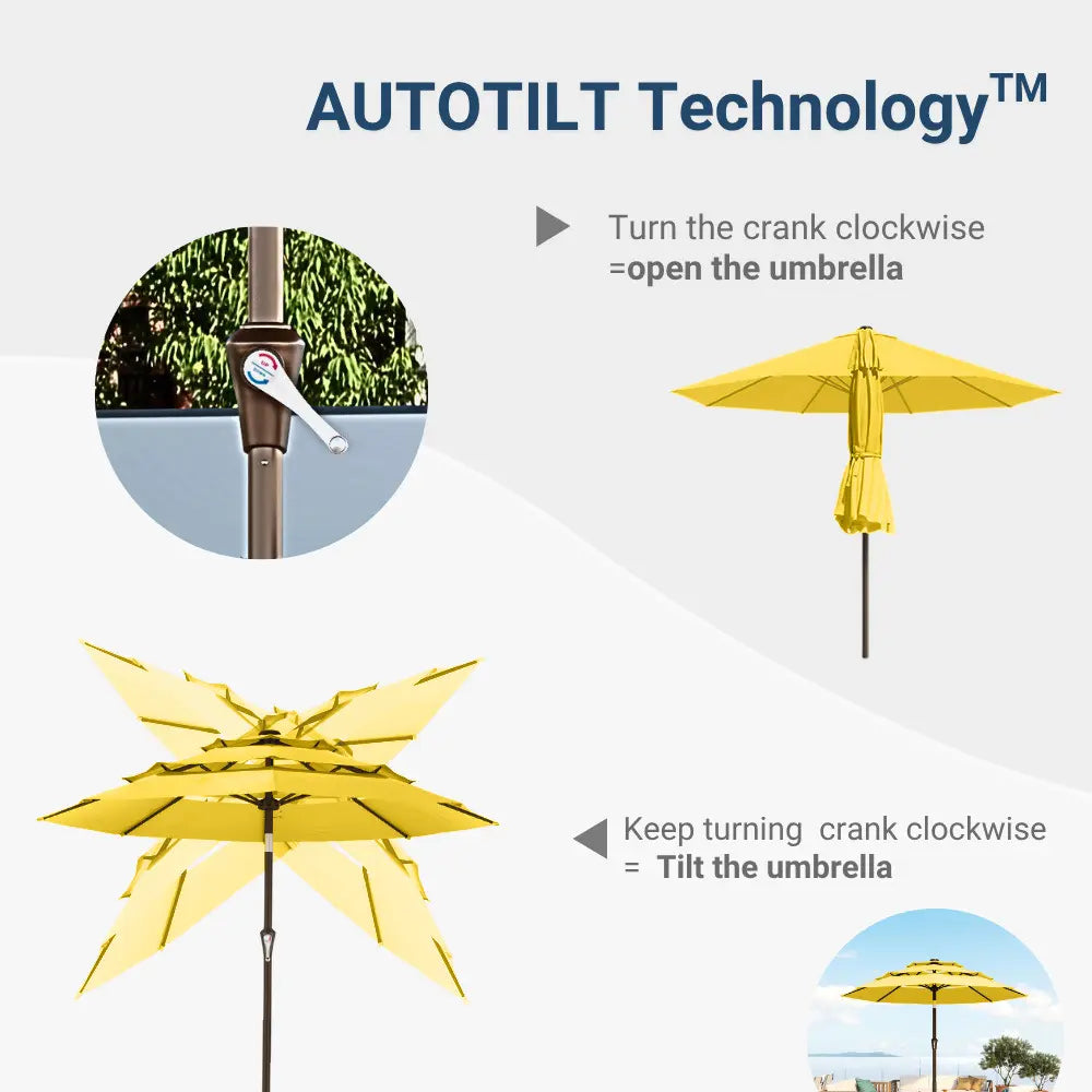 patio kingdom autotilt patio umbrella
