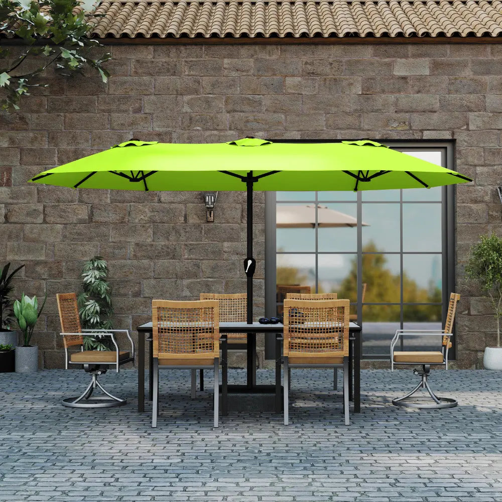 patio kingdom double sided iron patio umbrella