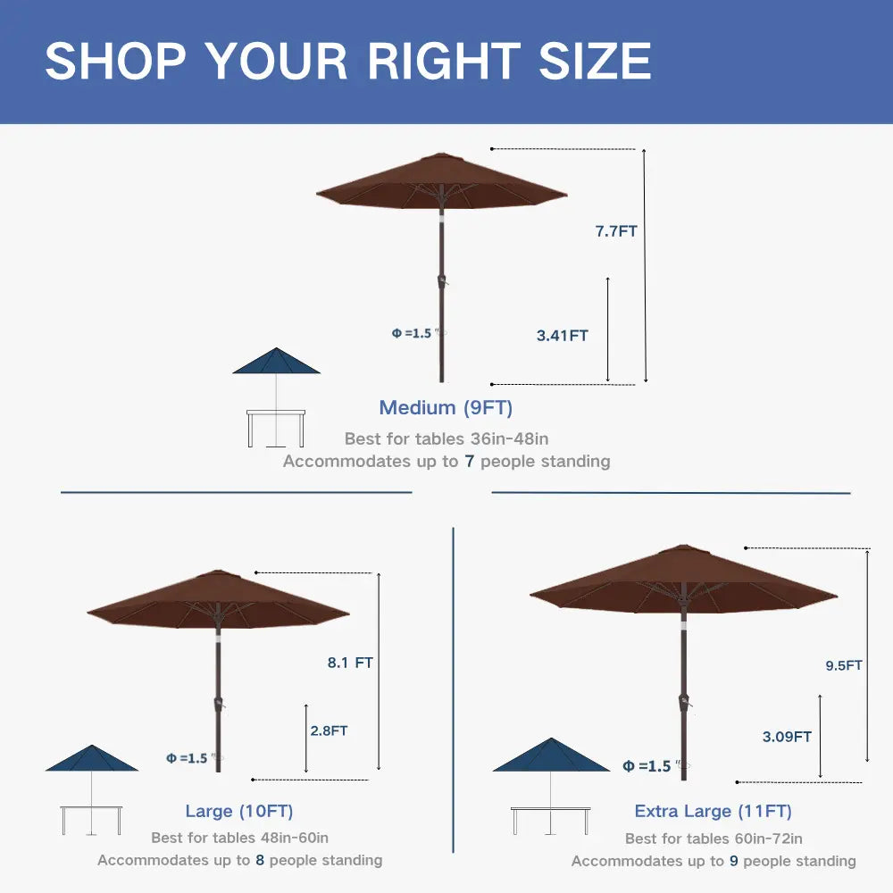Patio Kingdom outdoor Umbrella