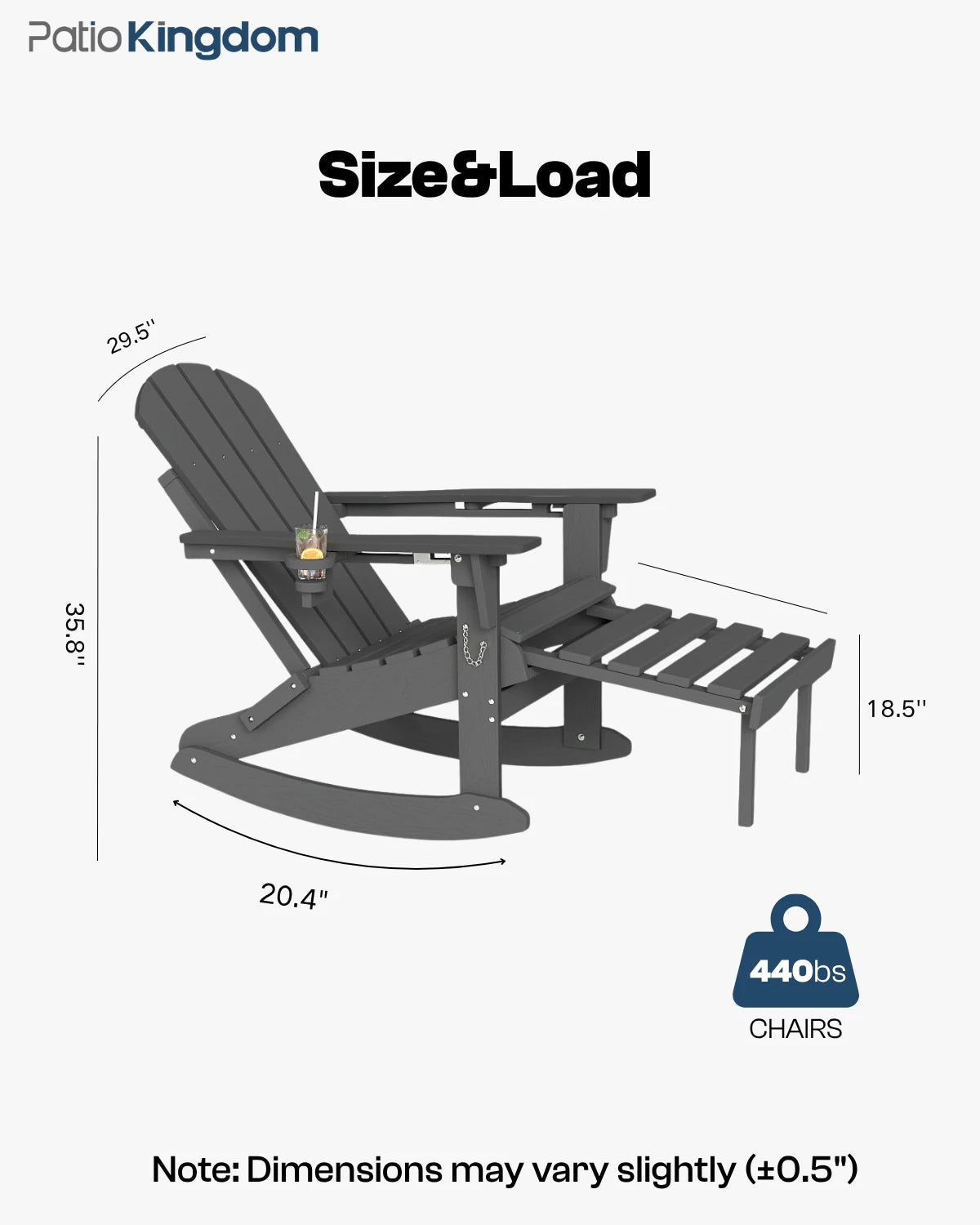 Multifunctional Adirondack Rocking Chair