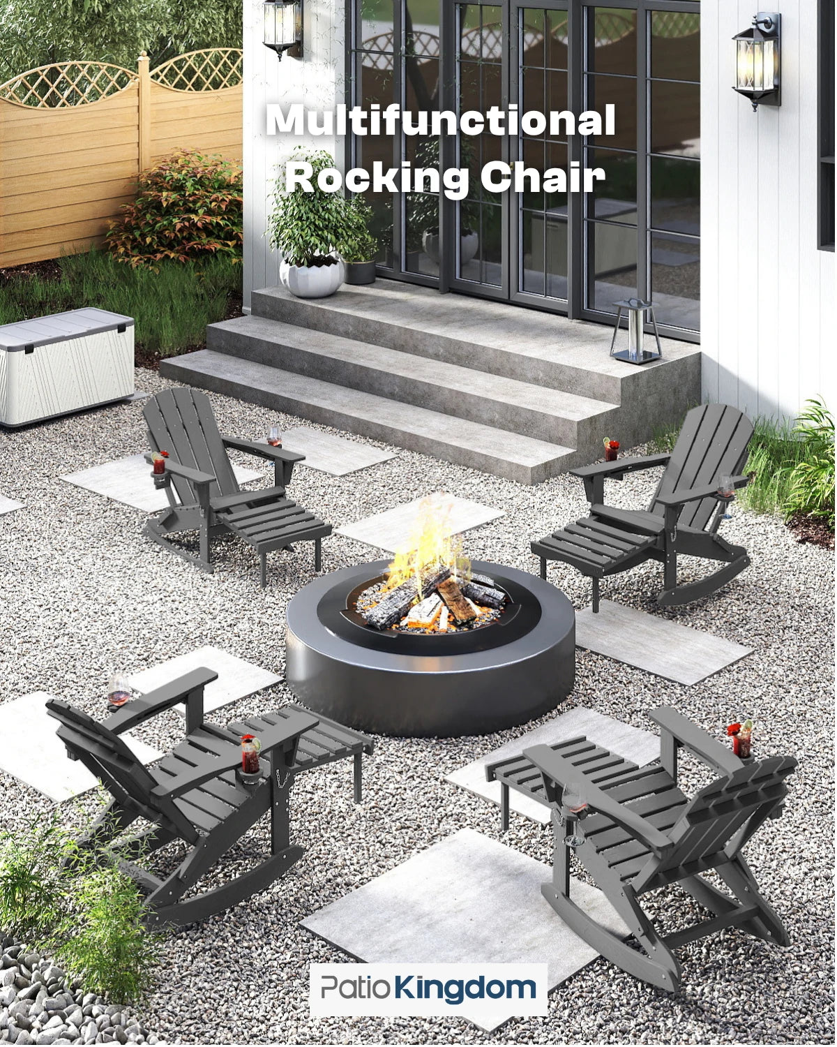 Multifunctional Adirondack Rocking Chair