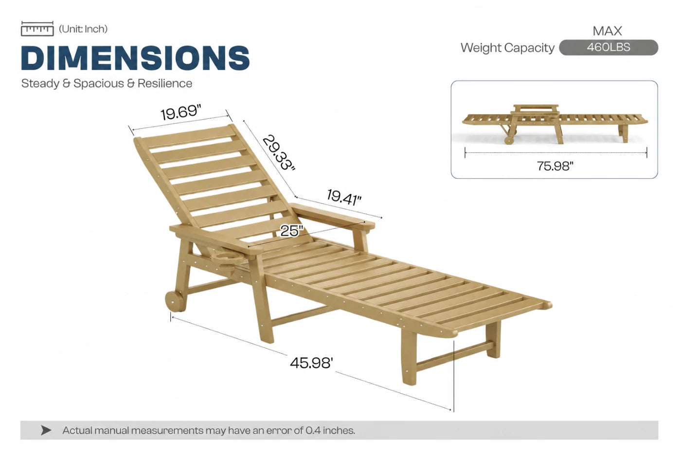 HDPE Outdoor Lounge Chair
