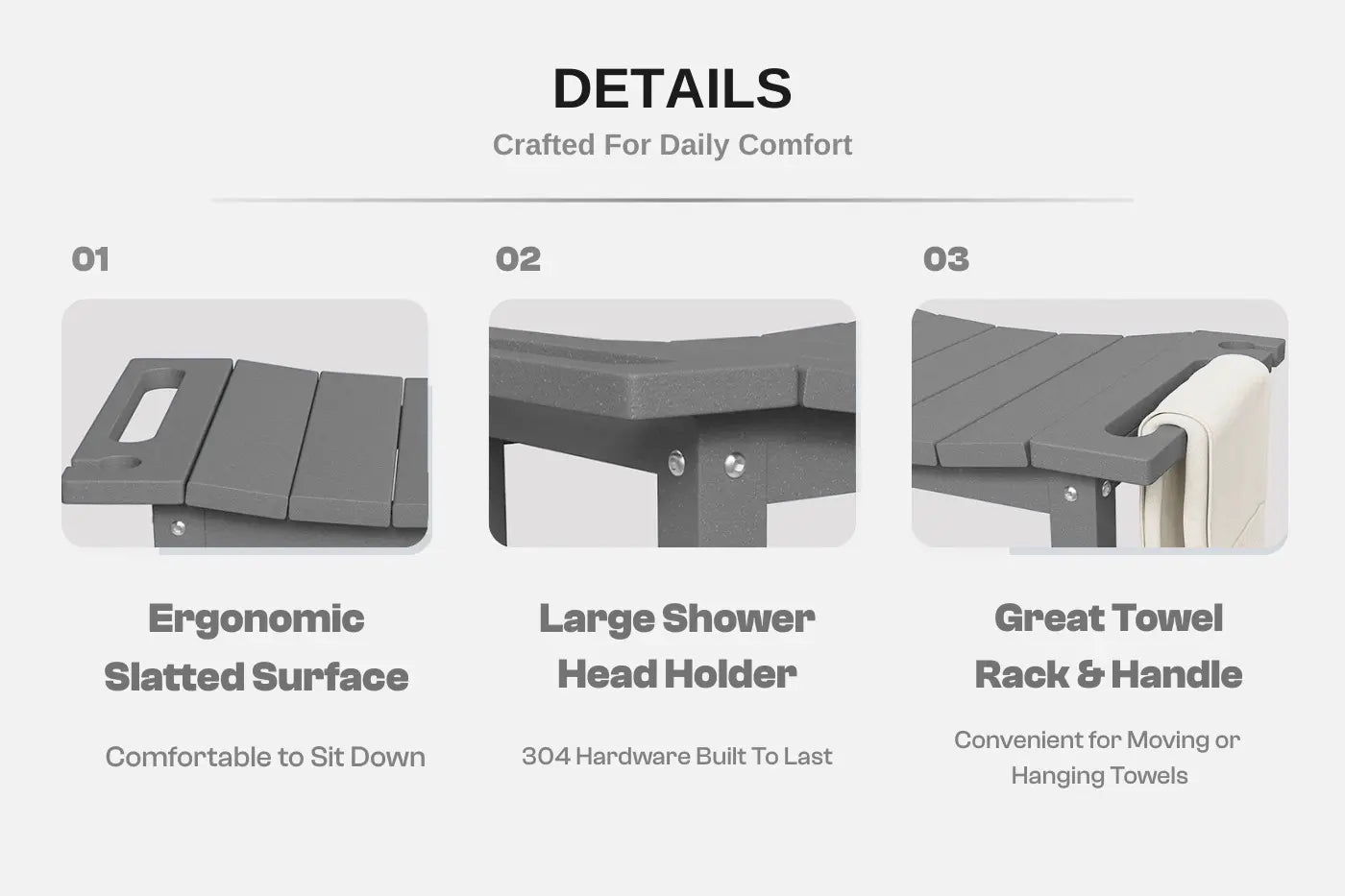 patio kingdom shower bench