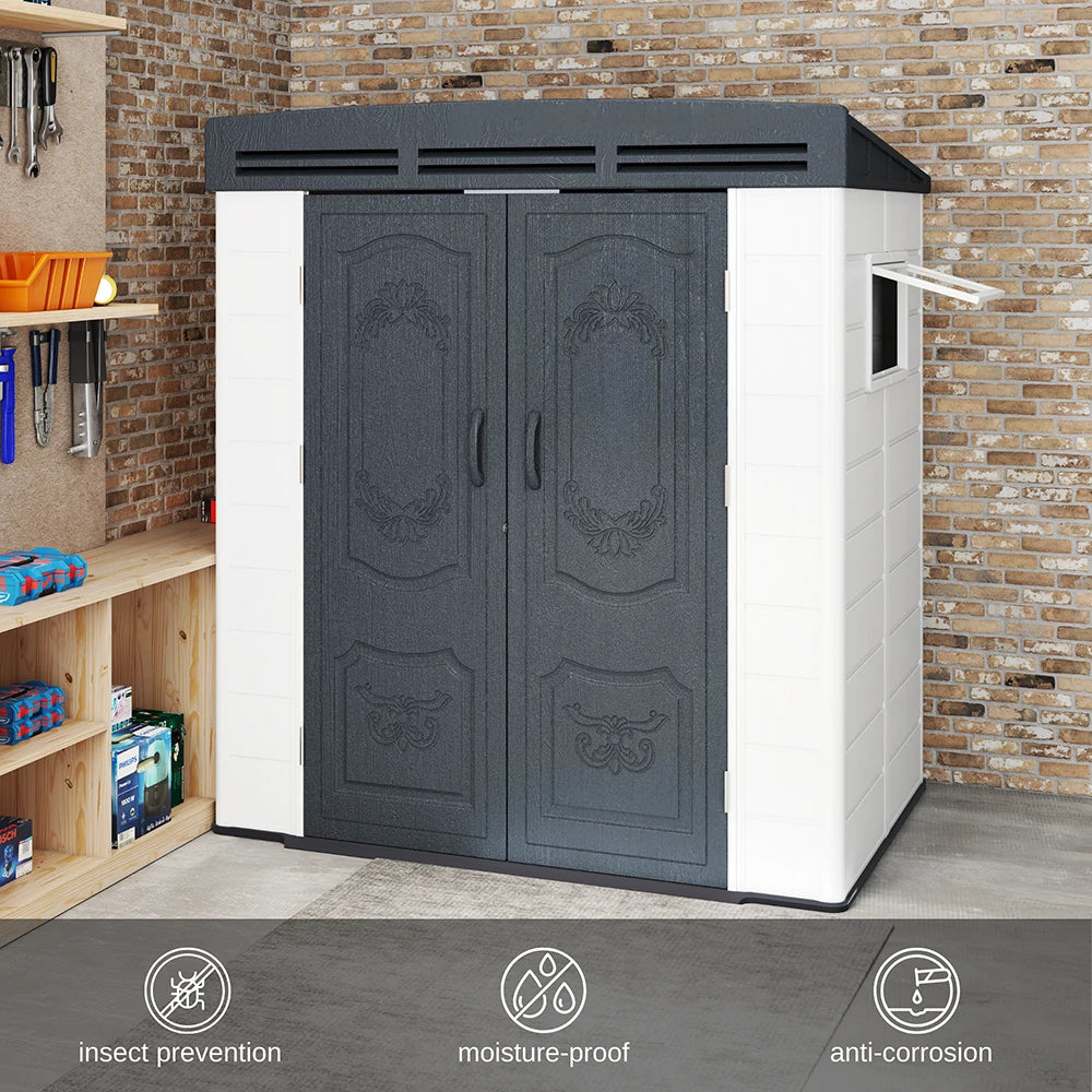 Resin Outdoor Storage Shed with Floor